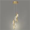 Mengjay Lampada a Sospensione a LED per Camera da Letto Comodini Soffitto Cucina Sala da Pranzo,Moderno Lampadario Da Soffitto,Lampadario da Tavolo da Pranzo,Luce Dimmerabile (Oro (testa doppia))