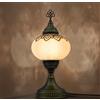 VALVELLO | Lampada A Mosaico | Krk Bianco | Turca Marocchina, Stile Tiffany, Decorativa In Vetro Per Camera Da Letto, Soggiorno, Regalo Per Occasioni Speciali/Persona Speciale