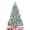 COSTWAY Albero di Natale Innevato 135/180/230 cm, Albero di Natale con 200/250/550 Luci LED Bianche Calde, 400/928/1346 Rami, Base in Metallo, Decorazione Natalizia per Casa e Negozio (230 cm)