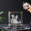 DUOYUN Foto di Cristallo Personalizzata - Opzionale 2D/3D Inciso, Regali di Cristallo Personalizzati con la Tua Foto, Regali per San Valentino, Anniversario, Compleanno, Matrimonio per Lui/Lei - Piazza
