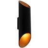 Qazqa organa - Appliques Moderno - 2 luce - L 9.6 cm - Nero - Moderno - Soggiorno I Camera da letto I Sala da Pranzo I Cucina