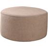 Baoblaze Ottoman Fodere Rotondo Poggiapiedi Poggiapiedi Protector Cover in Tessuto Elasticizzato di Stoccaggio Pouf Copre, di Alta Spandex Fodera Lavabile in - Kahki