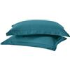 Bonazzi Home, 2 federe per cuscino in raso di puro cotone, misura 50x80cm, 100% MADE IN ITALY (Ottanio)