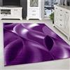 SIMPEX Tappeti a Pelo Corto, Disegno Astratto delle Onde, Tappeto Viola, 140 x 200 cm, Tappeti in Stile Moderno, Tappeto Soggiorno