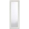 MO.WA Specchio da Parete Lungo Bianco Shabby Chic Appoggio Muro Cornice Legno Sbiancato 50X145 cm da Appendere Verticale/Orizzontale. Made in Italy.