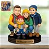 Reyrijf Foto personalizzata 3D Cartoon Style Desk Decor Photo Frame Sign Plaque, Personalzied Cartone animato ritratto cornice per coppia matrimonio famiglia anniversario regali di compleanno