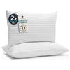 Deshome Serena - Coppia di Cuscini Letto 40x70 cm, 2 Guanciali Memory Foam a Fiocchi, Comfort Morbido ed Ergonomico, Rivestimento Trapuntato, Cuscino per Dormire Made in Italy