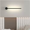 TZSMUM Moderna LED Lampada a Muro Lineare Interno Applique da Parete Ruotabile a 350° Lampada da Parete 2700K/4500K/6500K Acrilico Lunga Alluminio per Soggiorno Scala Corridoio (Nero Luce Neutra,40cm)