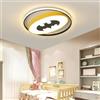 A.1.Coo Plafoniera A LED for Bambini Lampada Da Soffitto Creativa Batman Dimmerabile Con Telecomando Acrilico Ultra Sottile Rotonda for Bambini Camera Da Letto Soggiorno Lampada Decorativa Giallo,50CM(50cm)
