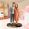 VEELU Figurine Personalizzata con Foto & Base in Legno, Statuetta 3D Personalizzata per Decorazione Scrivania, Regalo San Valentino Personalizzato per Lei & Lui, Personalizzata Idea Regalo per Uomo & Donna