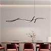 TkTsjtle Lampadario Moderno A LED Lineare con Design Ad Arco, Illuminazione A Sospensione per Isola Cucina, Dimmerabile, 3 Colori, Altezza Regolabile, per Soggiorno, Sala da Pranzo, Bar, Caffetteria