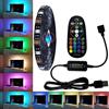 FOLGEMIR 1 metro RGB Retroilluminazione TV, Striscia luminosa LED USB 5V con telecomando a 24 tasti, Adatto per HDTV e PC schermo piatto, Flessibile, Impermeabile IP20