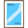 FRAMAI® Cornice portafoto 50x70 cm in Marrone - con passepartout - Telaio in legno MDF, Plexi resistente alle rotture, ecologico, con sospensione e supporto - Formato verticale e orizzontale