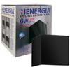 KOMBO HENERGIA - Aida Applique Lampada LED da Parete Cubo Nero 6W (2×3W) IP54, 360 Lumen, Luce Naturale 4000K - Angolo Luce Regolabile fino a 110°