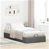 IKAYAA Letto Singolo 90x190 con Contenitore Letto Idraulico con meccanismo di Sollevamento Letto Imbottito con Rete a Doghe-Grigio scuro-90 x 190 cm