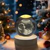 SHKINETARRY Sfera di cristallo 3D personalizzata con foto e base LED, lampada con immagine in cristallo 3D personalizzata, regali commemorativi per anniversari e compleanni per mamma, papà e persona amata