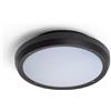 LEDKIA LIGHTING Plafoniera Circolare da Soffitto per Esterni Curio Nero IP65 Ø300 mm Nero E27