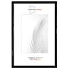 Duisburger-Rahmen24 Cornice portafoto in legno sottile, 16 x 22 cm, colore nero lucido, con vetro sintetico infrangibile e anti-riflesso | cornice per poster, puzzle | foto collage DR072