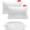 SOFTIMI Premium Cuscino Trapuntato - Antiallergico - Anticarie - Inodore Immediatamente utilizzabile - Con Regolazione Della Durezza (Set di 2 Cuscini 50x80 cm)