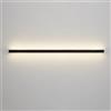AIRUI Moderno Lineare LED Applique A Parete Striscia Lunga Metallo Lampada A Parete Semplice Montatura A Filo Lampada A Parete Per Soggiorno Camera Da Letto Corridoio Scale(100cm, 40W,Black, Neutral White)