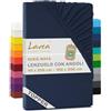 Lavea® Lenzuolo con Angoli Singolo 90x200 cm - Jersey 100% Cotone - Per Materassi Topper fino a 10 cm - Con Elastico Tutto Intorno - Certificato OEKO-TEX - Blu Galassia