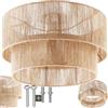tectake® Lampada da Soffitto Boho con Paralume a 2 Livelli, Plafoniera Led Soffitto in Fibra di Juta e Acciaio, Design Elegante, Plafoniera Moderna per Camera da Letto, Salotto, Cucina - 40W