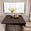 VFGFDJNDFX Copritavolo Rettangolare Con Bordo Elastico Per Camper, Tovaglia Antimacchia Impermeabile PVC, Moderna Jacquard PU Tovaglie (Marrone,100 * 100cm(quadrata))