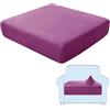SHUOJIA Fodere per Cuscini per Divani, Protezioni per Cuscini per Sedili in Tessuto di Velluto Elasticizzato,Cuscino per Divano Fodera per mobili Coprisedile per Divano (Purple,Large-1-Seater)