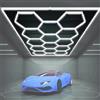 Generico Lampada Da Garage Esagonale, Lampada Da Soffitto A LED A Nido D'ape, Luci Da Negozio Con Cornice Rettangolare 6500K, Per Garage, Cantina, Magazzino, Officina Di Bellezza