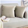 Blumtal Set di 2 Federe Cuscini Divano 45x45 cm in Velluto, con Chiusura Lampo Invisibile, Eleganti Copricuscini Divano in Morbido Velluto,Taglia 45 x 45, Taupe
