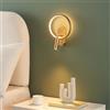 KOSILUM - Applique dorata doppia luce con e-reader centrato, Lona, luce bianca calda, illuminazione soggiorno, camera da letto, cucina, corridoio, 15 W, 1650 lm, LED integrato, IP20