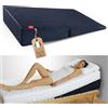 SONNO+ Cuscino Antireflusso Adulti a Cuneo per Letto - Pieghevole con Custodia da Viaggio - Lunghezza 104 cm - Cuscino Reflusso Gastroesofageo Made in Italy - 70x104x20 cm