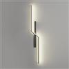 Jadssox Lampada da Parete a LED Nera Illuminazione da Parete lineare Lampada da Parete Moderna Lampade da Parete per Soggiorno Divano Sfondo Applique Lampade da Parete Geometriche per Camera da Letto