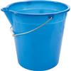 La Briantina Secchio in Plastica con Becco Versatore, Manico in Ferro Zincato, Blu, Capacità 12 Litri