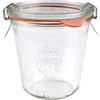 Weck Set di 6 Bicchieri Tumbler Coperchio, Anello di Tenuta e Morsetti, ciascuno da 290 ml, tonda, 6 unità