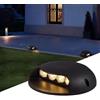 tyfuture Basso Voltaggio Segnapasso LED Esterno Luce Sotterranea A LED DC12/24V Singola Illuminazione Laterale Faretti Da Pavimento IP65 Impermeabile Faretto per Giardino, Cortile, Vialetto, Ponte(Gre