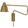 OOWOKS Applique a Muro orientabile con Braccio Lungo Lampada da Parete Pieghevole Estensibile Lampada da Comodino Industriale Vintage Luce a Parete a Braccio orientabile,d'oro