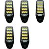 AntDau71® - 5 Pezzi Faretto LED 400W con Pannello Solare - Impermeabile IP66, Telecomando, Staffa e Kit di Montaggio, Luce Bianca 6500K, 2 Modalità di Illuminazione - CW978-5PZ