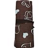 SalGiu Telo Arredo Copritutto Fantasia Cuori Gran Foulard Multiuso in Cotone Matrimoniale 240x260 cm (Marrone)