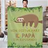 Gebiorty Regalo Papà, Regalo Compleanno Papa Originale, Festa del Papà Idee Regalo da Figlia Figlio, Flanella Bradipo Coperta 150x200cm