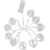 Generico Luci a corda con clip a cuore, Luci a corda con clip a forma di cuore | Luci della stringa con clip,Stringhe di luci a clip per foto a LED, lucine per immagini, lucine per fate da esterno per camera d