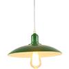 Mengjay Lampada a Sospensione Vintage Industriale Edison Illuminazione a Soffitto Metallo Plafoniera Classica per Sala Bar Ristorante Ufficio Retro, Senza Lampadina, E27 Lampadario (verde)