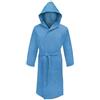 Irge Accappatoio Microfibra Cappuccio e Borsetta Unisex (Azzurro, L)