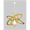 Light&More Lampadario per Cameretta Saturno Ovale Giallo per Cameretta,Camerette,Stanzetta,Stanzette,Bambino,Bambina,Ragazzo,Ragazza,Ragazze