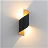 Winlams Applique Da Esterno A Led Su E Giù Illuminazione Impermeabile Giardino Villa Luce Paesaggio Luce Hall Luce Camera Da Letto Hotel Luce Da Comodino Luce Corridoio Interno (oro nero)