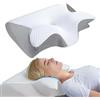 AAFGVC OrthoSleep - Cuscino Ortopedico in Memory Foam per Allineamento Collo e Colonna Vertebrale, Prevenzione Dolori Posturali, Sollievo Tensioni, Ipoallergenico e Traspirante, Grigio
