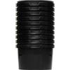 BenBow Secchio con coperchio, 0,5 l, nero, 100 x 0,5 litri, per alimenti, stabile, ermetico, a prova di perdite, inodore, contenitore in plastica - vuoto