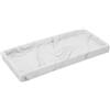 Inbagno Vassoio Porta Oggetti In Poliresina Effetto Marmo Bianco Della Linea Marmo, L 25 x P 11,5 x H 2,5 Cm