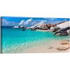 canvashop Quadro Mare Sardegna 120X60 cm Spiaggia Stampe Da Parete Su Tela Canvas