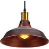 TOKIUS Lampada a Sospensione Industriale Vintage Lampadario Plafoniera E27 in Metallo Ø27cm Lampada da soffitto Retro Interni Per Cucina Camera da letto Sala Da Pranzo (Arrugginito, 1 pezzo)
